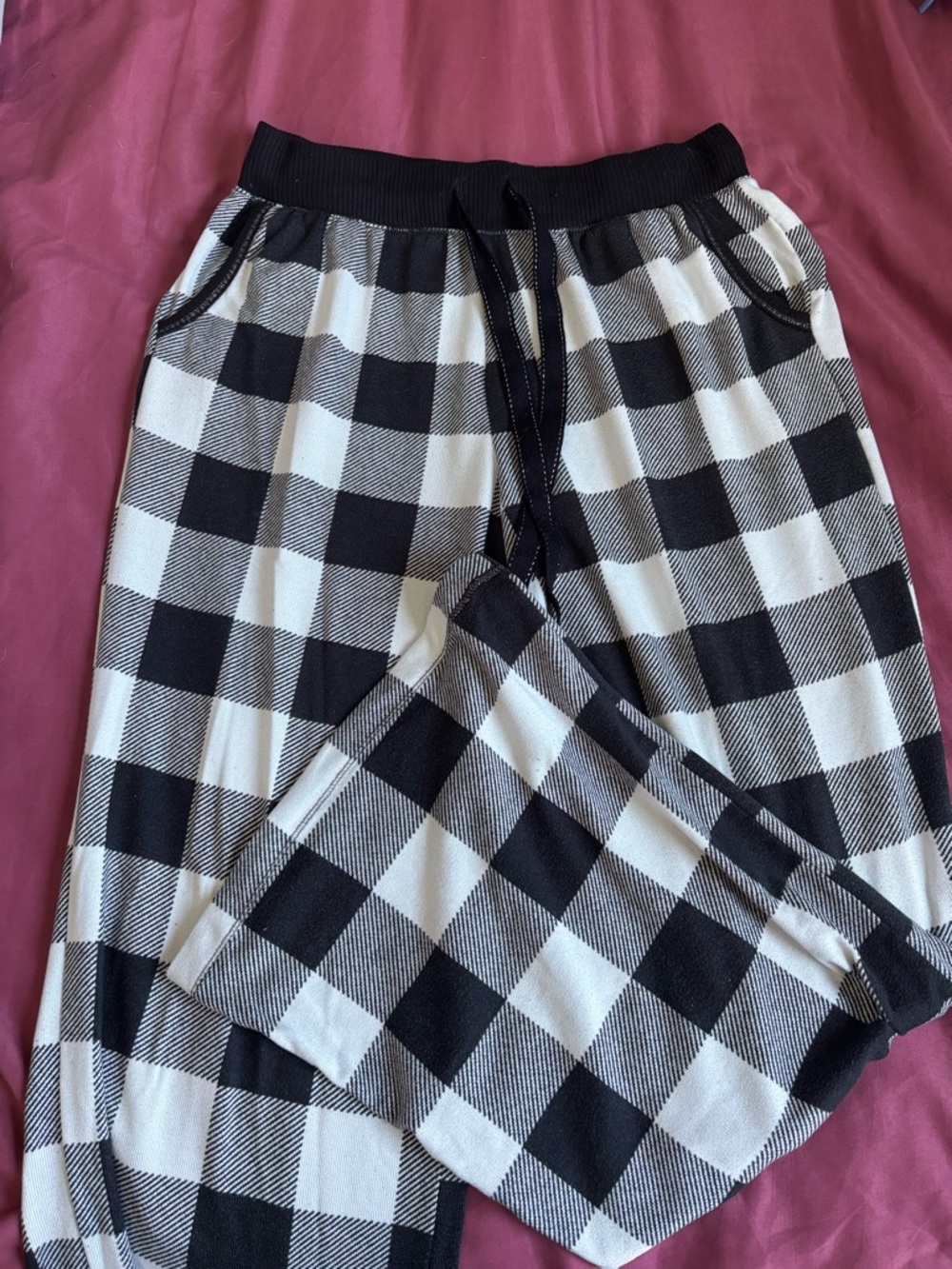 Black & White Buffalo Check Lounge Pants